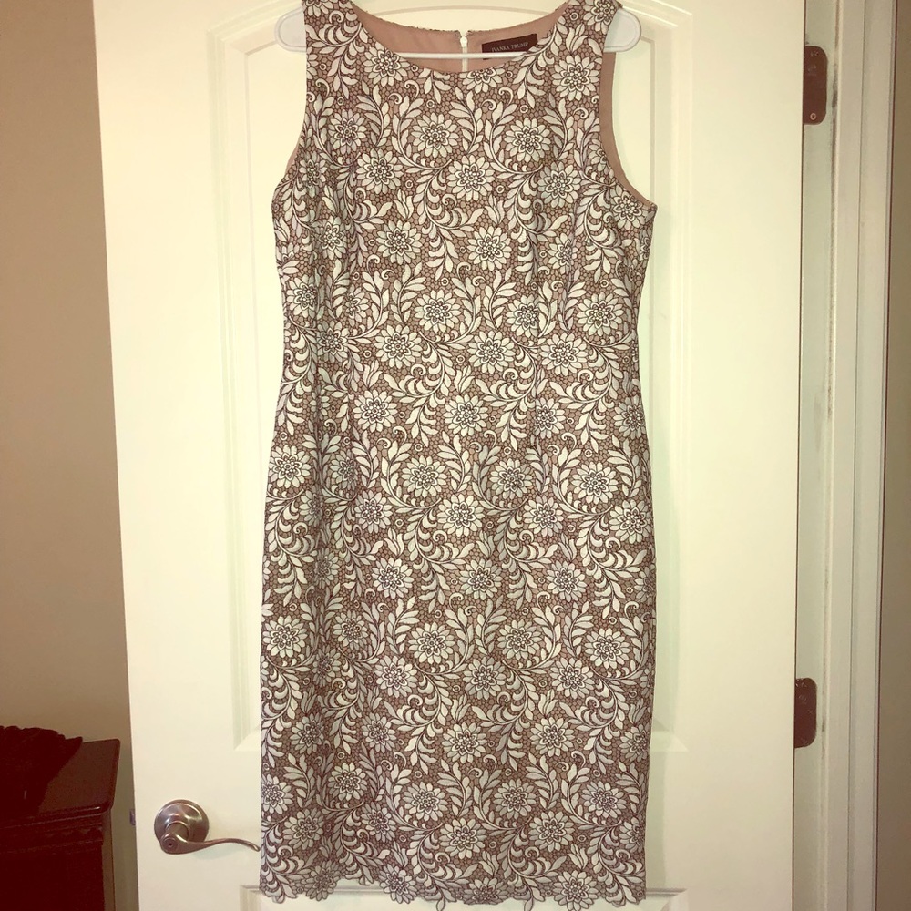 Sleeveless Black & White Ivanka Trump dress